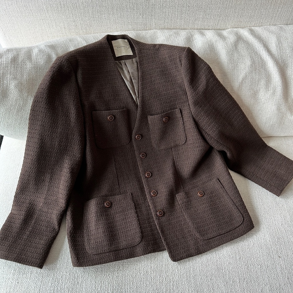 Brown knit jacket